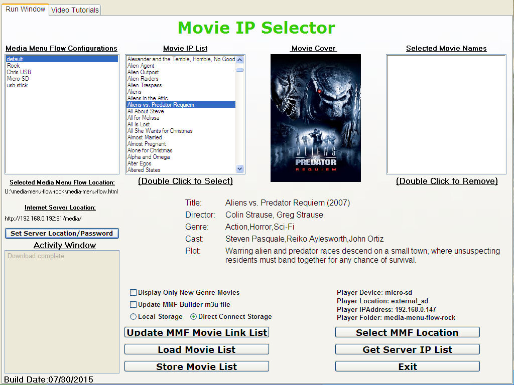 MovieIP Selector
                          